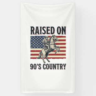 Raised On 90s Country Cowboy Western Shirt Design_ Banner