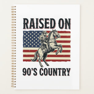 Raised On 90s Country Cowboy Western Shirt Design_ Planner
