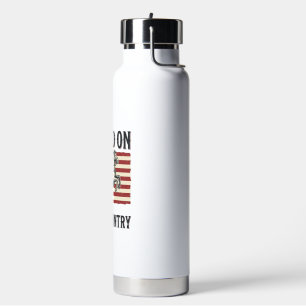 Raised On 90s Country Cowboy Western Shirt Design_ Water Bottle