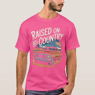 Raised on 90s Country Womens Music Cowgirl Cowboy T-Shirt
