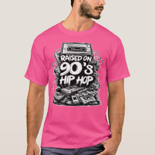 Raised On 90S Hip Hop Anniversary Cassette Tape Gr T-Shirt