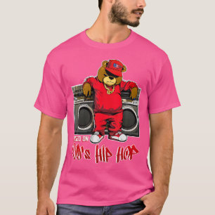 Raised On 90S Hip Hop Anniversary Teddy Bear Graff T-Shirt
