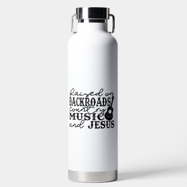 Raised On Country Water Bottle (Front)
