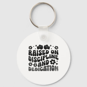 Raised On Discipline And Dedication Boxer Sports B Key Ring