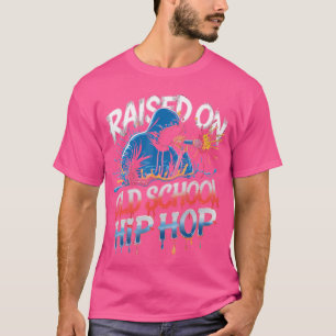 Raised On Old School Hip Hop Cassette Graffiti Rap T-Shirt