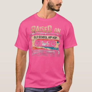 Raised On Old School Hip Hop Tshirt Cassette Graff