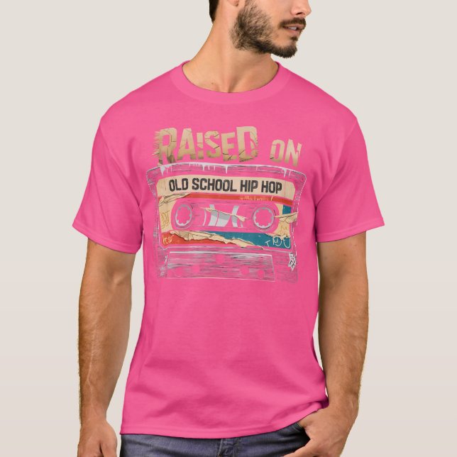 Raised On Old School Hip Hop Tshirt Cassette Graff (Front)