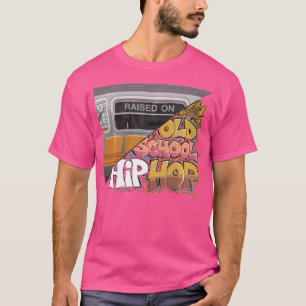 Raised On Old School Hip Hop Tshirt Cassette Graff