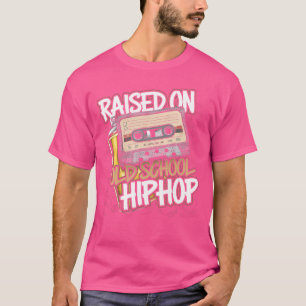 Raised On Old School Hip Hop Tshirt Cassette Graff