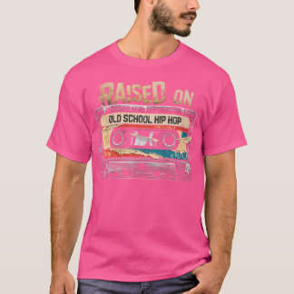 Raised On Old School Hip Hop Tshirt Cassette Graff