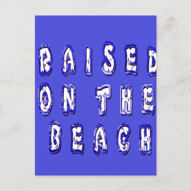 Raised on the beach: Serene Beach Life Memories Postcard (Front)