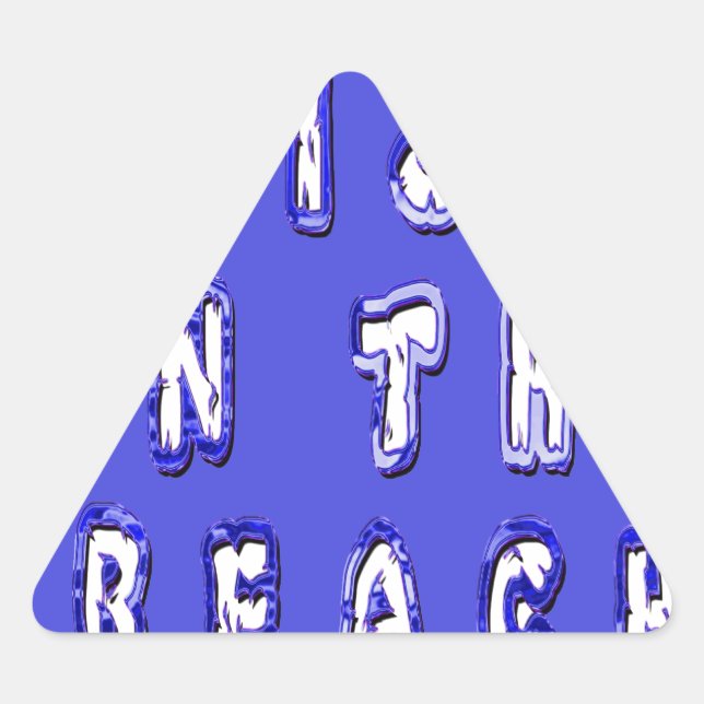 Raised on the beach: Serene Beach Life Memories Triangle Sticker (Front)