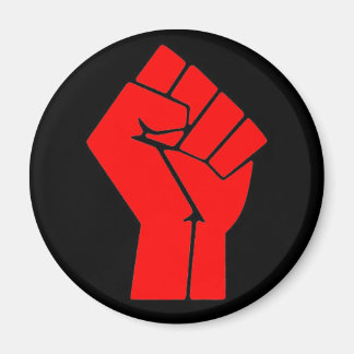 Raised Red Fist Magnet