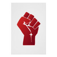 Raised Red Gradient Fist