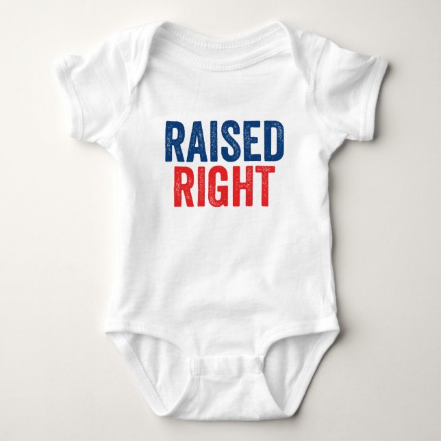 Raised Right Baby Bodysuit (Front)
