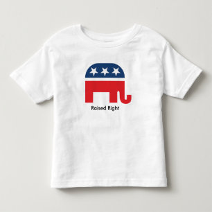 Raised Right Funny Republican Kids Youth Shirt