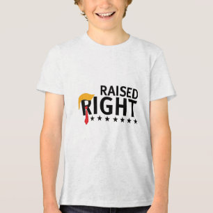 Raised Right Proud Maga Trump inauguration Day Tri-Blend Shirt