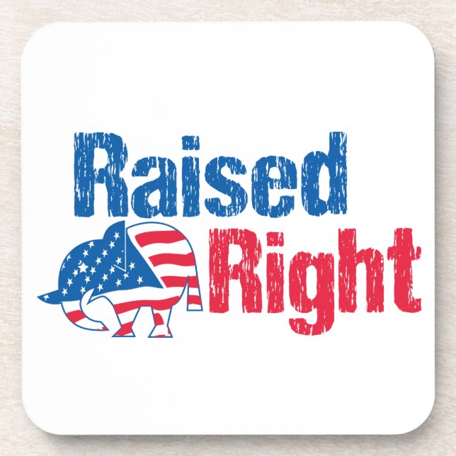 Raised Right - Republican Coaster (Front)