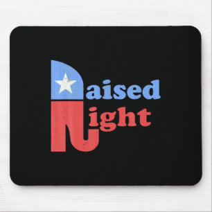 Raised Right Republican Elephant Retro Style Patri Mouse Mat