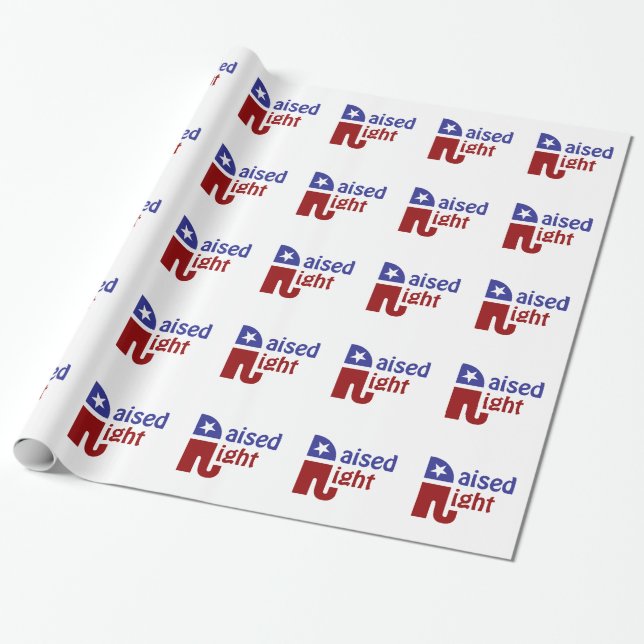 Raised Right Wrapping Paper (Unrolled)
