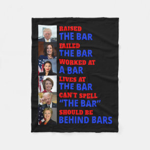 Raised The Bar Harris Failed The Bar  Fleece Blanket