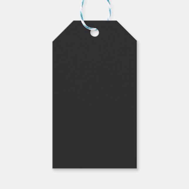 Raisin Black Solid Colour Gift Tags (Front)