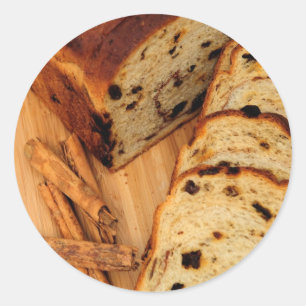 Raisin Bread And Cinnamon Classic Round Sticker