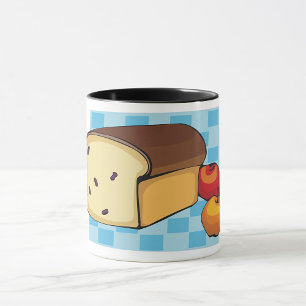 Raisin Bread Loaf and Red Apples Mug
