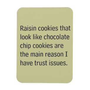 RAISIN COOKIES THAT LOOK LIKE CHOCOLATE CHIPS ARE MAGNET