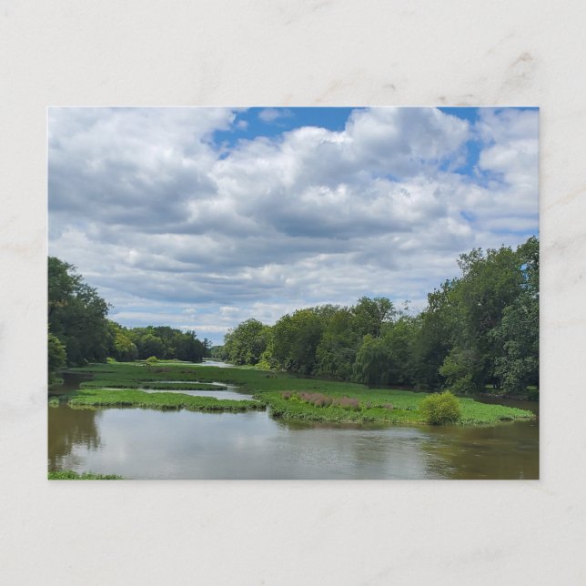 Raisin River, Monroe, Michigan Postcard (Front)