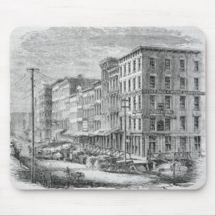 Raising a block of buildings in Chicago Mouse Mat