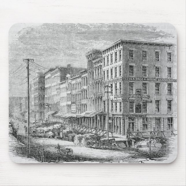 Raising a block of buildings in Chicago Mouse Mat (Front)