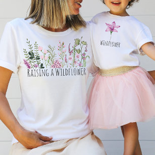 Raising a Wildflower Mum New Mama Mini Outfits T-Shirt