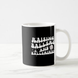 Raising Ballers And Ballerinas Baseball And Dance Coffee Mug