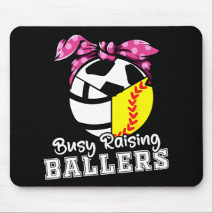 Raising Ballers - Funny Softball Volleyball Soccer Mouse Mat