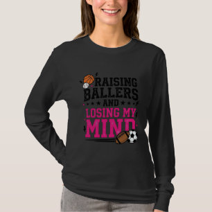 Raising Ballers Sports Mum Vintage T-Shirt Design