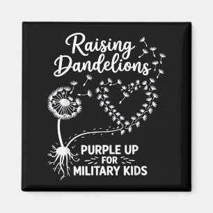 Raising Dandelions Purple Up for Military Child Magnet