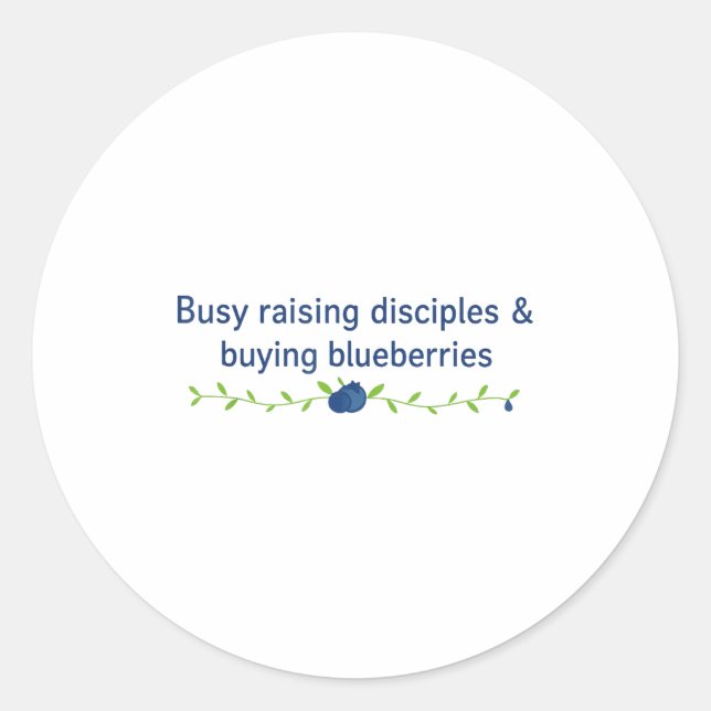 Raising Disciples, Christian Faith And Bible Verse Classic Round Sticker (Front)