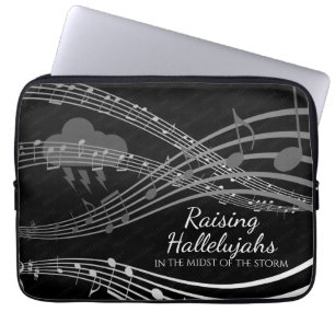 RAISING HALLELUJAHS IN STORM Personalised Black Laptop Sleeve