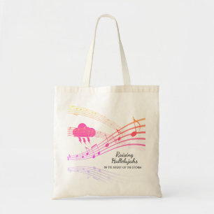 RAISING HALLELUJAHS IN THE STORM Personalised PINK Tote Bag