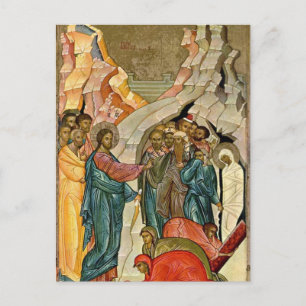 Raising Lazarus Orthodox Christian Icon Postcard