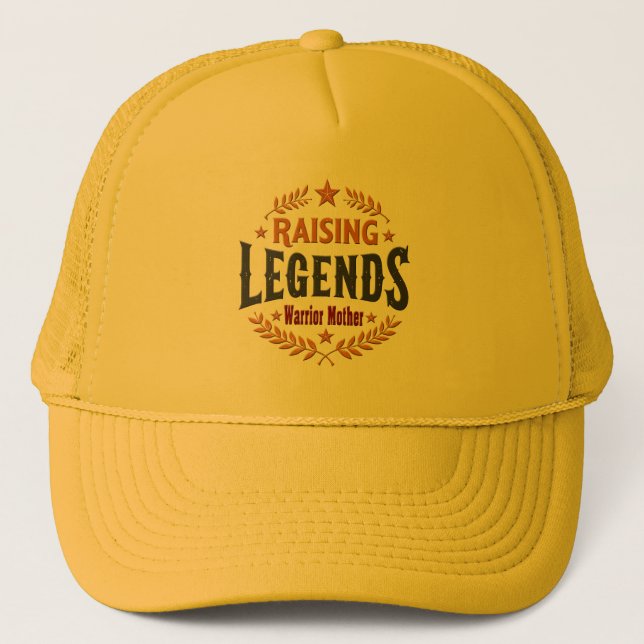 Raising Legends – Warrior Mother Design boné Trucker Hat (Front)