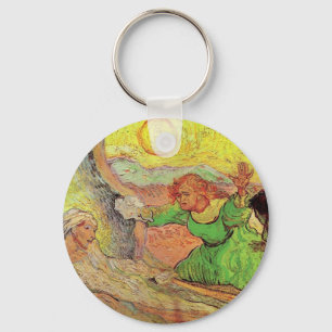 Raising of Lazarus after Rembrandt by van Gogh Key Ring