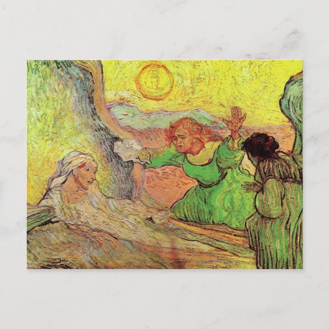 Raising of Lazarus after Rembrandt by van Gogh Postcard (Front)