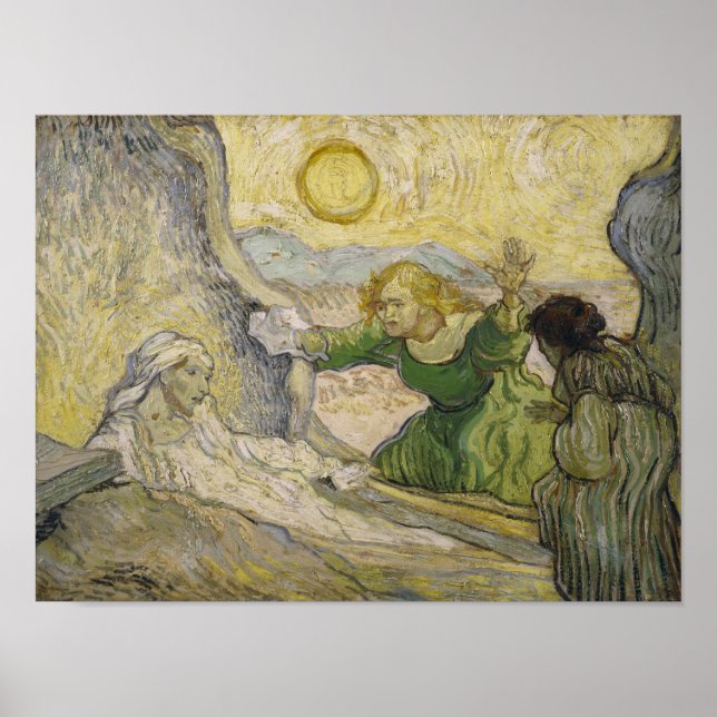Raising of Lazarus (after Rembrandt) Van Gogh Fine Poster (Front)