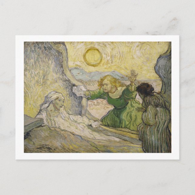 Raising of Lazarus (Rembrandt), Van Gogh Fine Art Postcard (Front)