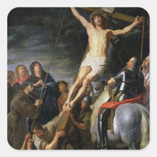 Raising the Cross, 1631-37 Square Sticker