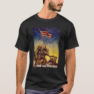 Raising the Flag on Iwo Jima WW2 T-Shirt