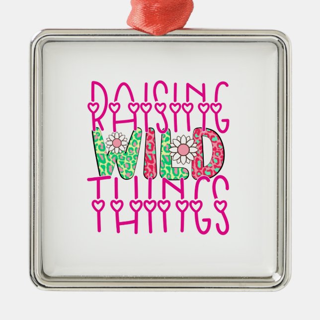 Raising Wild Things Mother Metal Tree Decoration (Front)