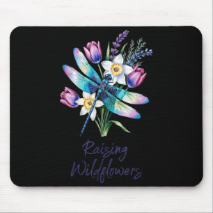 Raising Wildflowers Dragoy Floral Artwork for Moms Mouse Mat